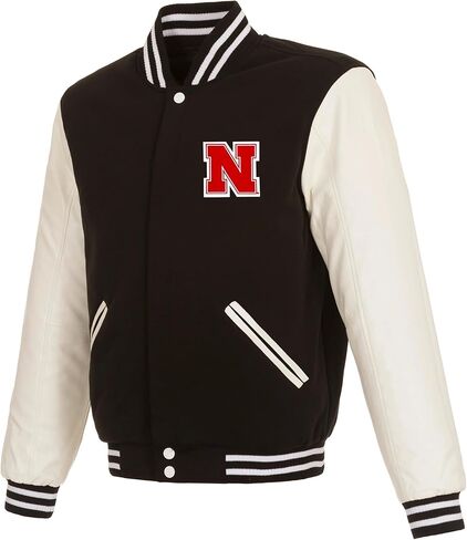 JH Design Nebraska Cornhuskers Jacket Varsity Style Snap Up Coat in Saudi Arabia