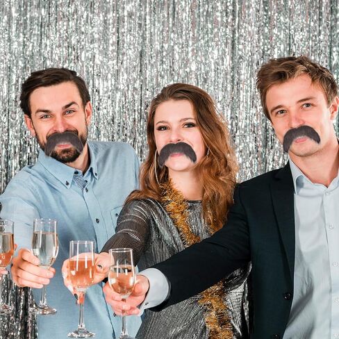 5Pcs Fake Mustaches Self Adhesive Brown Realistic Stick On Mustache Novelty Fake Beard Moustache Costume or Adults Party Christmas Favor Cosplay Supplies in Saudi Arabia