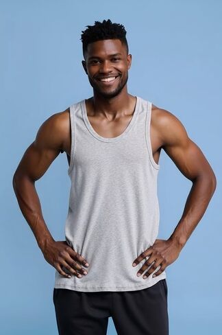 Men's Classic Sleeveless Tank Tops - Basic Layering Undershirt for Daily Wear in Saudi Arabia