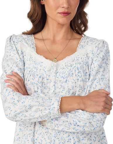 Eileen West womens Cotton Brushed Flannel 50" Ballet Long Sleeve Nightgown in Saudi Arabia