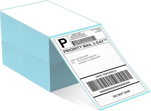 ملصقات حرارية 4 "× 6" ، ملصقات شحن حرارية مباشرة ، 4 × 6 ملصقات طابعة حرارية تستخدم بشكل كبير للبريد - متوافق مع طابعة Munbyn Rollo Zebra ، 250 ملصقات/لفة ، 4 لفائف in Kuwait