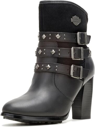HARLEY-DAVIDSON FOOTWEAR womens Abbey Leather and Suede Motorcycle Fashion Boot in Saudi Arabia