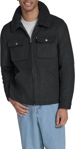 Levi's mens Wool Blend Depot Jacket With Sherpa Collar in Saudi Arabia