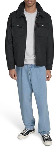 Levi's mens Wool Blend Depot Jacket With Sherpa Collar in Saudi Arabia