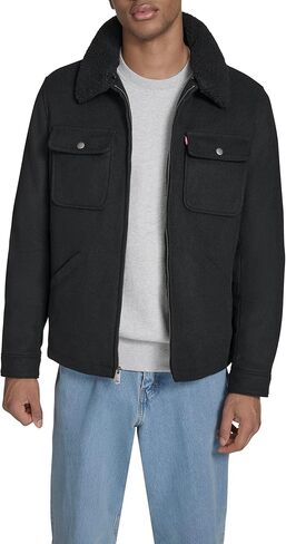 Levi's mens Wool Blend Depot Jacket With Sherpa Collar in Saudi Arabia