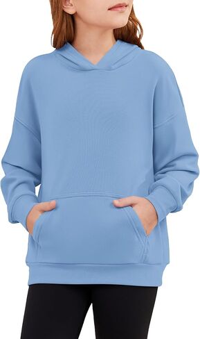 أطفال هوديس بنات لطيف بلوزات صوفية كم طويل Crewneck قطرة الكتف قمم 2025 العصرية in Kuwait