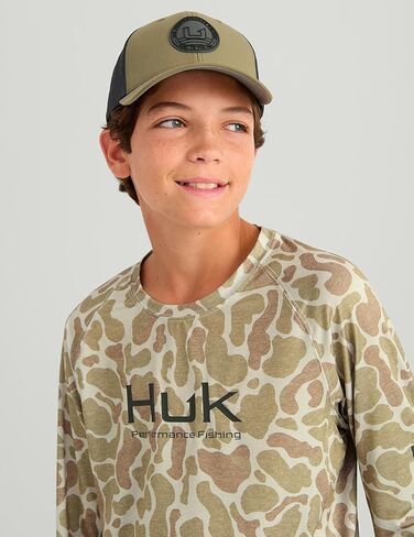 HUK boys Pursuit Lite Crew, Lightweight Performance Long Sleeve Shirt With Upf Sun Protection for Kids in Saudi Arabia