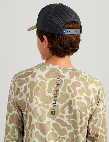 HUK boys Pursuit Lite Crew, Lightweight Performance Long Sleeve Shirt With Upf Sun Protection for Kids in Saudi Arabia