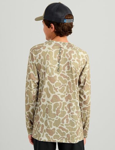 HUK boys Pursuit Lite Crew, Lightweight Performance Long Sleeve Shirt With Upf Sun Protection for Kids in Saudi Arabia