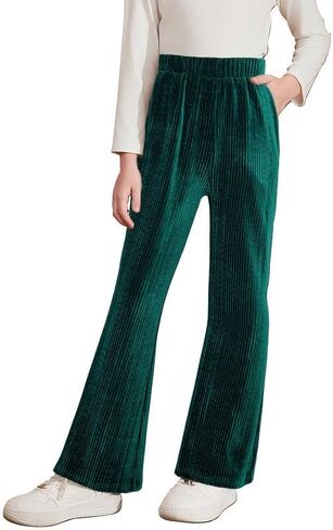 blibean Girls 2025 Uniform Pants Teen School Velvet Flare Leggings Size 6-15 Years in Saudi Arabia