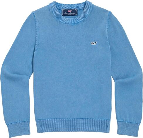 vineyard vines Boys' Cotton Garment Dye Logo Crew Sweater in Saudi Arabia