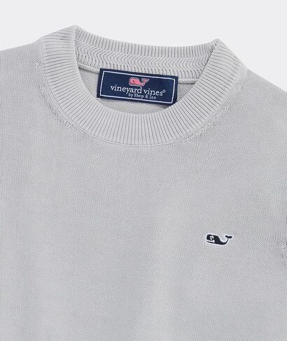 vineyard vines Boys' Cotton Garment Dye Logo Crew Sweater in Saudi Arabia