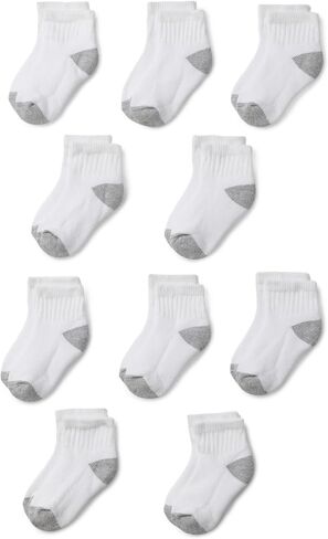 Amazon Essentials Unisex Kids' Ankle Socks, Everyday Casual, 10 Pairs in Saudi Arabia