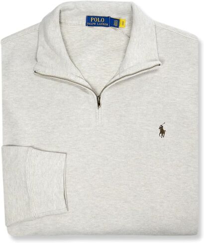 سترة POLO RALPH LAUREN للرجال نصف سحاب من القطن المضلع الفرنسي، Dune Tan (XX-Large) in Saudi Arabia