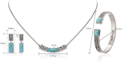 Montana West Wrangler Cuff Bracelet for Women Western Turquoise Adjustable Open Bangle Silver Plated Carved Floral Cowgirl Country Jewelry in Saudi Arabia
