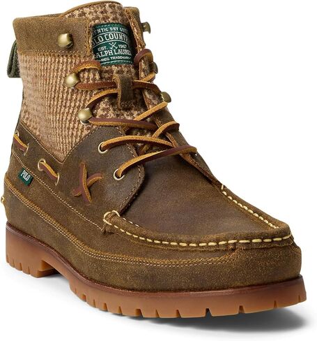 POLO RALPH LAUREN mens Ranger Mid Suede & Wool Tweed Boot in Saudi Arabia