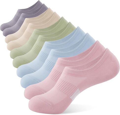 No Show Socks Womens Low Cut Non Slip Athletic Cotton Invisible Women Sock 5 Pairs in Saudi Arabia