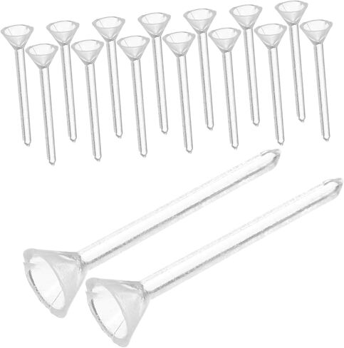 Gadpiparty 500pcs Plastic Earrings Clear Posts: 3mm Piercing Retainers Tiny Findings for Rhinestone Ear Studs - DIY Jewelry Supplies for Sports in Saudi Arabia