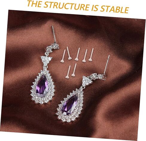 Gadpiparty 500pcs Plastic Earrings Clear Posts: 3mm Piercing Retainers Tiny Findings for Rhinestone Ear Studs - DIY Jewelry Supplies for Sports in Saudi Arabia