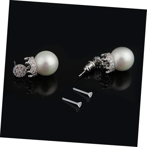 Gadpiparty 500pcs Plastic Earrings Clear Posts: 3mm Piercing Retainers Tiny Findings for Rhinestone Ear Studs - DIY Jewelry Supplies for Sports in Saudi Arabia