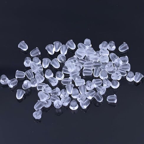 Plastic 10 pcs Clear 3 mm Flat Piercing Retainers 10 pcs Safety Earrings Backs Invisible Stud Hypoallergenic Bars Jewellery Set Ear Piercings Jewelry Kit for Women Men Sensitive Ears in Saudi Arabia