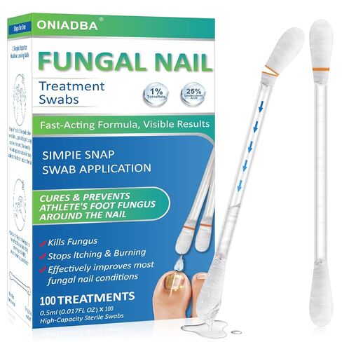 Fungal Nail Treatment Swabs–100 Ct, Extra Strength Toenail & Athlete’s Foot Fungus Treatment with 25% Undecylenic Acid, Damaged, Discolored & Thick Nails, Restores Healthy Nail Growth in Saudi Arabia