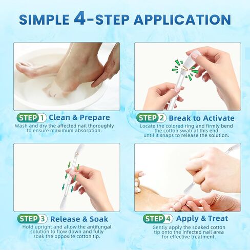 Fungal Nail Treatment Swabs–100 Ct, Extra Strength Toenail & Athlete’s Foot Fungus Treatment with 25% Undecylenic Acid, Damaged, Discolored & Thick Nails, Restores Healthy Nail Growth in Saudi Arabia