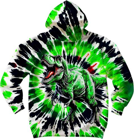 Unisex Kids Tie Dye Hoodie Sweatshirt for Boys Girls Hooded Kangaroo Pocket Pullover Hoodies in Saudi Arabia