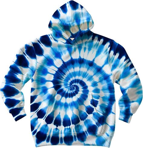 Unisex Kids Tie Dye Hoodie Sweatshirt for Boys Girls Hooded Kangaroo Pocket Pullover Hoodies in Saudi Arabia