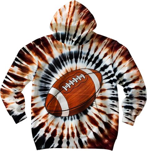 Unisex Kids Tie Dye Hoodie Sweatshirt for Boys Girls Hooded Kangaroo Pocket Pullover Hoodies in Saudi Arabia