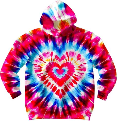 Unisex Kids Tie Dye Hoodie Sweatshirt for Boys Girls Hooded Kangaroo Pocket Pullover Hoodies in Saudi Arabia
