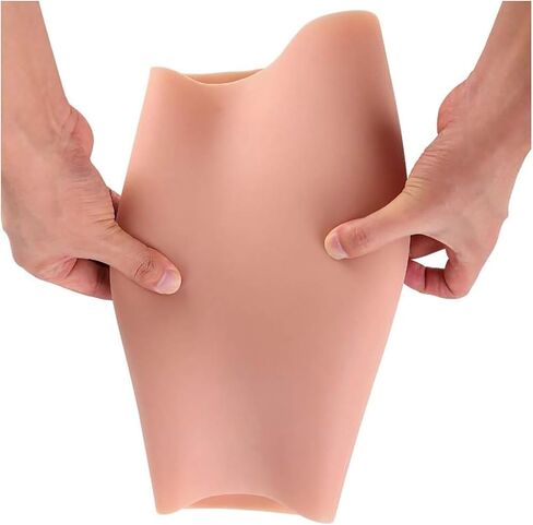 Silicone Fake Leg - Realistic Fake Rich Leg - False Silicone Leg Set - Soft/Lifelike/Natural Look and Feel - Suitble for Thin Skinny Legs,Leg Scar Tattoo Birthmark Obscuration,Left in Saudi Arabia
