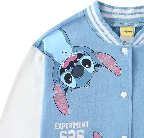 Disney Lilo & Stitch Girls Letterman Varsity Bomber Jacket for Big Kids in Saudi Arabia