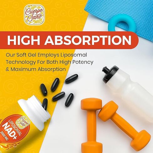 2000 مجم NAD مكمل، Liposomal NAD+ عالي الامتصاص، أكثر كفاءة من النيكوتيناميد ريبوسيد، مكمل تعزيز نقي ومعزز، الدفاع عن الشيخوخة، التمثيل الغذائي والخلوي، 60 كبسولة هلامية in Kuwait