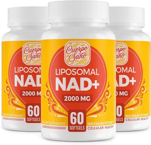 2000 مجم NAD مكمل، Liposomal NAD+ عالي الامتصاص، أكثر كفاءة من النيكوتيناميد ريبوسيد، مكمل تعزيز نقي ومعزز، الدفاع عن الشيخوخة، التمثيل الغذائي والخلوي، 60 كبسولة هلامية in Kuwait