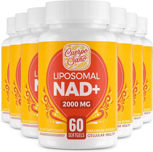 2000 مجم NAD مكمل، Liposomal NAD+ عالي الامتصاص، أكثر كفاءة من النيكوتيناميد ريبوسيد، مكمل تعزيز نقي ومعزز، الدفاع عن الشيخوخة، التمثيل الغذائي والخلوي، 60 كبسولة هلامية in Kuwait
