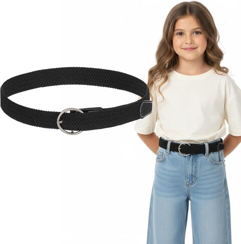 Stretch Braided Belt for Girls, Punch-free Elastic Women Belt, Adjustable Fabric Golf Belts, Suitable for Jeans, Trousers, Skirts, Shirts in Saudi Arabia