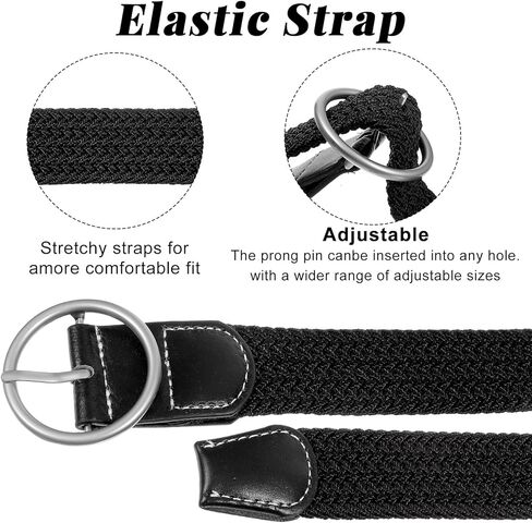 Stretch Braided Belt for Girls, Punch-free Elastic Women Belt, Adjustable Fabric Golf Belts, Suitable for Jeans, Trousers, Skirts, Shirts in Saudi Arabia