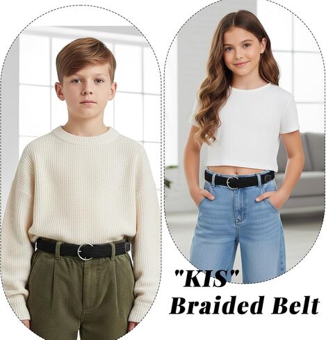 Stretch Braided Belt for Girls, Punch-free Elastic Women Belt, Adjustable Fabric Golf Belts, Suitable for Jeans, Trousers, Skirts, Shirts in Saudi Arabia