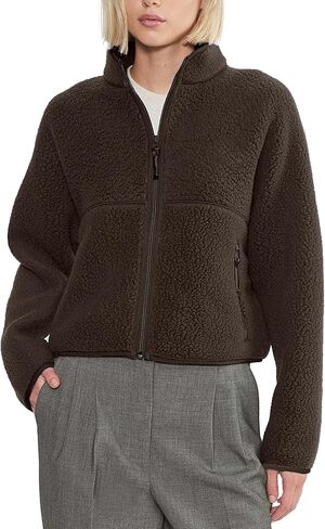 Fleece Jackets Women Causal Long Sleeve Sherpa Jacket Warm Ziper Fuzzy Coat Sweatshirts Trendy with Pockets in Saudi Arabia