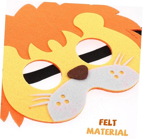 Toyvian 12Pcs Animal Themed Felt Masks for Halloween Party Cosplay Reusable Cartoon Mask with Elastic for Easy Wear in Saudi Arabia