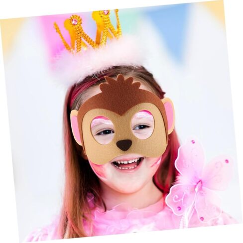 Toyvian 12Pcs Animal Themed Felt Masks for Halloween Party Cosplay Reusable Cartoon Mask with Elastic for Easy Wear in Saudi Arabia