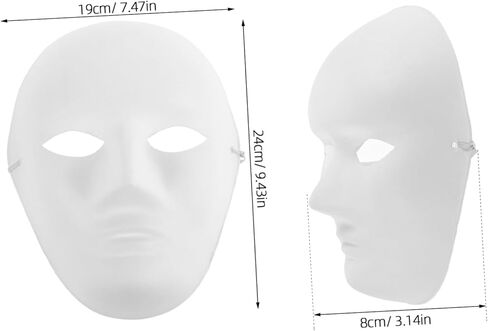 10Pcs DIY Blank Pulp Masks for Halloween Costumes Masquerade Parties and Cosplay Comfortable Fit Design for Creative Decoration in Saudi Arabia