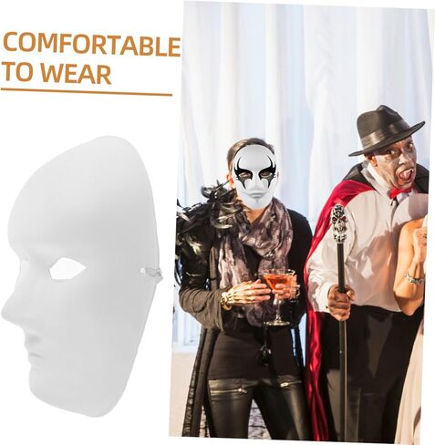 10Pcs DIY Blank Pulp Masks for Halloween Costumes Masquerade Parties and Cosplay Comfortable Fit Design for Creative Decoration in Saudi Arabia