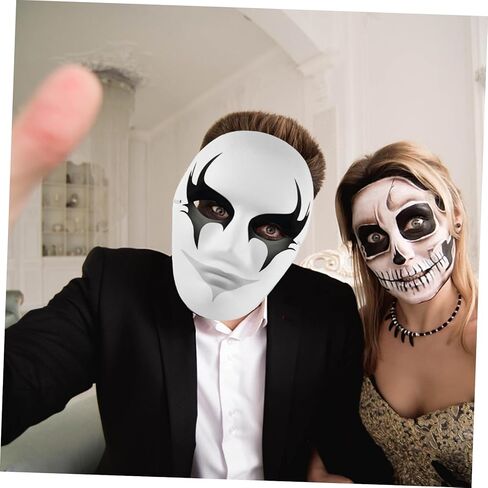 10Pcs DIY Blank Pulp Masks for Halloween Costumes Masquerade Parties and Cosplay Comfortable Fit Design for Creative Decoration in Saudi Arabia
