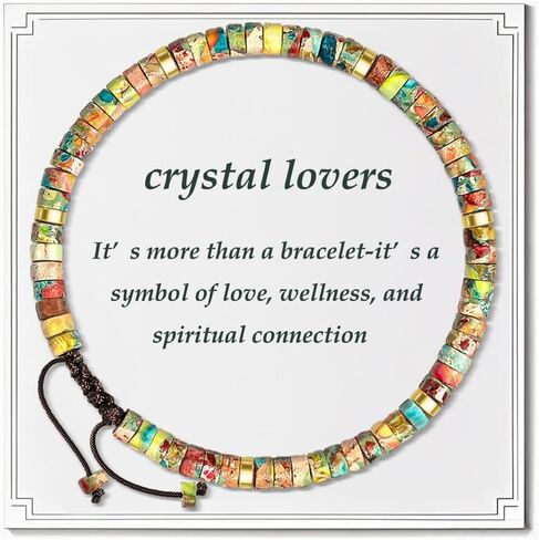Chakra Bracelets for Women, Healing Crystals Stones Bracelet, 7 Chakras Spiritual Crystal Bracelet Bangle, Yoga Meditation Relax for Womens Anxiety, Stress Relief Gifts For Women in Saudi Arabia