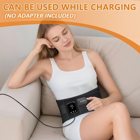 Joyset Cordless Heating Pad for Back Pain Relief,47-60" Lower Back Massager with 5 Heat 5 Vibration,Portable Wearable Heating Pad for Cramps,Birthday Gifts for Women Men Mom Dad(Black) in Saudi Arabia