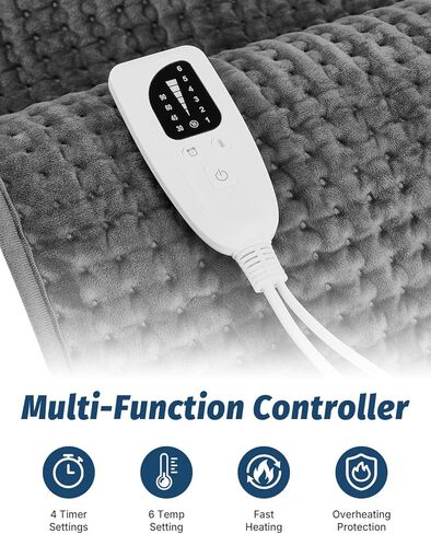 Heating Pad for Period Cramps Back Neck and Shoulders Pain Relief, 17"×33" Large Heated Pad with 4 Level Timing, 6 Level Heat Setting and Auto Shut Off, Christmas Gifts for Women, Men in Saudi Arabia