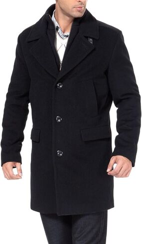 BGSD Men Steven Cashmere Wool Blend Bibbed Single Breasted Walking Coat (Also available in Big and Tall) in Saudi Arabia