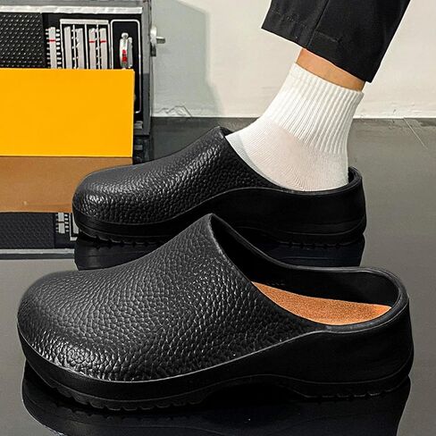 ihinzry Professional Chef Clogs Non-Slip Waterproof Work Shoes for Nurses Kitchen Staff with Arch Support Lightweight Comfort Restaurant Safety Shoes Slip Resistant​ in Saudi Arabia